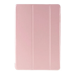 Etui en PU avec support tri-pliure or rose pour Apple iPad 10.2 (2019)