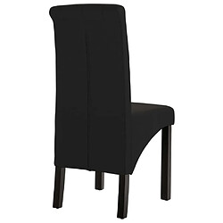 Decoshop26 Lot de 6 chaises de salle à manger cuisine design classique tissu noir CDS022712 pas cher