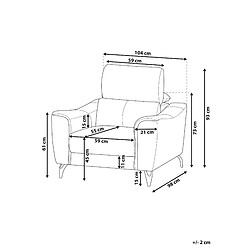 Avis Beliani Fauteuil NARWIK Cuir Marron