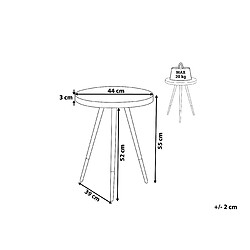 Avis Beliani Table appoint bois foncé avec pieds dorés RAMONA