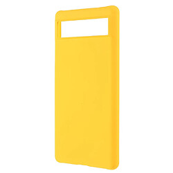 Coque en TPU anti-poussière, surface brillante, caoutchouté, jaune pour votre Google Pixel 6a