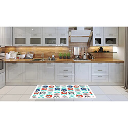 Alter Chemin de cuisine, 100% Made in Italy, Tapis antitache avec impression numérique, Tapis antidérapant et lavable, Modèle Blandine, cm 100x52