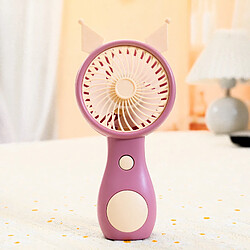 (Rose Violet) Mini Ventilateur Portatif Usb Conception d'oreille de Dessin Animé Mignon Poche Portable à Plusieurs Vitesses