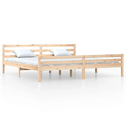 vidaXL Cadre de lit sans matelas bois massif 200x200 cm