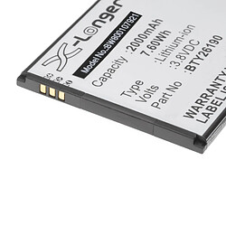 Batterie Li-Ion vhbw 2000mAh (3.7V) pour téléphone portable, Smartphone Elson Mobistel Cynus T8. Remplace: BTY26190, BTY26190MOBISTEL/STD.