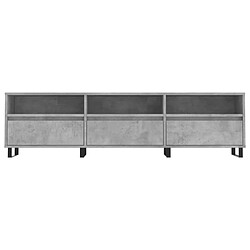 Acheter vidaXL Meuble TV gris béton 150x30x44,5 cm bois d'ingénierie