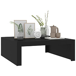 Avis vidaXL Table basse noir 100x100x35 cm bois d'ingénierie