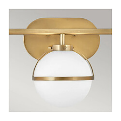 Elstead Lighting Applique murale Salle de bains Hinkley Acier,verre grainé transparent Laiton Héritage