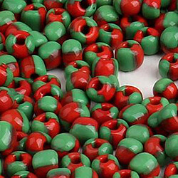 280 Pièces Perles De Verre Breloques Bricolage Pull Chaîne Fabrication De Bijoux Vert Rouge