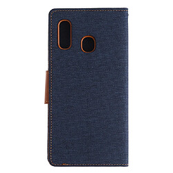 Avis Wewoo Housse Coque CANVAS DIARY Étui en cuir avec rabat horizontal PU pour Galaxy A20 / A30avec support et logements cartes et porte-monnaie bleu foncé