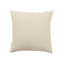 Toilinux Coussin uni effet Bachette déhoussable - 40 x 40 cm - Ecru