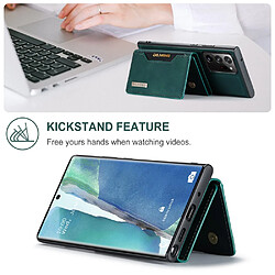 Dg.Ming Coque en TPU + PU avec béquille magnétique à trois volets vert pour votre Samsung Galaxy Note20 Ultra