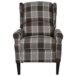 Maison Chic Fauteuil de massage inclinable,Fauteuil luxe de relaxation Marron Tissu -MN82822