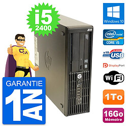 PC HP WorkStation Z210 SFF Intel i5-2400 RAM 16Go Disque 1To Windows 10 Wifi - Occasion