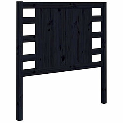 Maison Chic Tête de lit scandinave pour lit adulte,Meuble de chambre Noir 106x4x100 cm Bois massif de pin -MN95006