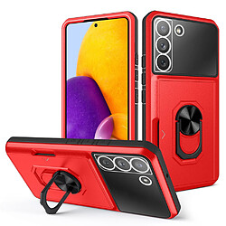 Coque en TPU + acrylique avec béquille rouge/noir pour votre Samsung Galaxy S22 5G