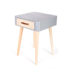 The Home Deco Factory Table de chevet Scandinave - 1 Tiroir - Gris