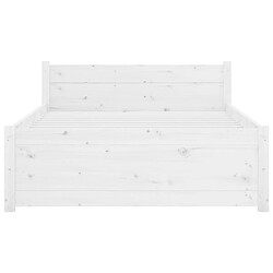 Acheter vidaXL Cadre de lit sans matelas blanc bois massif 90x190 cm