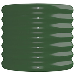 Avis vidaXL Lit surélevé de jardin Acier enduit de poudre 224x40x36 cm Vert