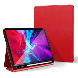 X-Level Etui en PU + TPU svelte avec support rouge pour votre Apple iPad Pro 12.9 pouces (2020)/(2018)