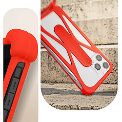 Avis Avizar Coque Cordon Smartphone Universel Silicone Coins bumper Béquille support rouge