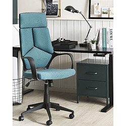 Beliani Chaise de bureau Bleu paon DELIGHT