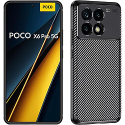 Xeptio Coque protection brossée noire pour Xiaomi Poco X6 PRO 5G souple Antichoc case