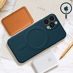 Avis Avizar Coque Magsafe iPhone 13 Pro Silicone Intérieur Soft-touch Mag Cover bleu nuit