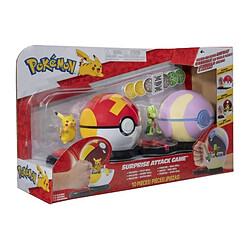 Avis 2 Poké Balls avec leur Pokémon et 6 disques d'attaques - BANDAI - Pokémon - Poké Ball attaque surprise Pikachu vs Arcko - Je