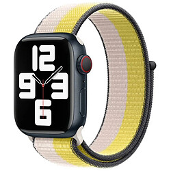 Sport Loop bracelet pour Apple Watch Series 1 á 9 / SE (38/40/41 mm) | Series 10 (42 mm) - Oat Milk/Lemon Zest 