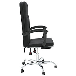 Avis vidaXL Fauteuil inclinable de bureau Noir Similicuir