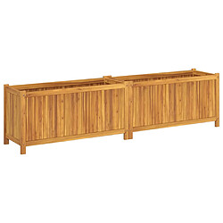 Acheter vidaXL Jardinière avec doublure 199x38,5x50 cm bois massif d'acacia