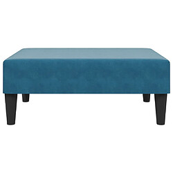 Avis vidaXL Repose-pied bleu 77x55x31 cm velours