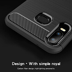 Wewoo Coque en TPU fibre de carbone Texture brossée pour Galaxy A6 + (2018) (Noir) pas cher