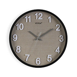 Horloge Murale Versa Noir Plastique 4,5 x 30 x 30 cm