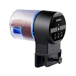 Universal Aquarium aquarium alimentation automatique distributeur minuterie intelligente koi poisson rouge éleveur aquarium alimentation distributeur éleveur(Le noir)