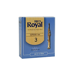 Boîte de 10 anches Rico Royal pour saxophone soprano force 3