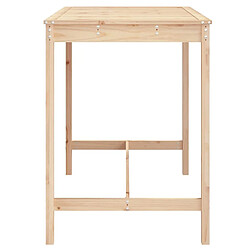 Maison Chic Table de jardin | Table d'extérieur 121x82,5x110 cm bois massif de pin -GKD84985 pas cher