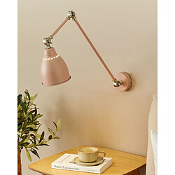 Beliani Lampe murale MISSISSIPPI Métal Rose pastel