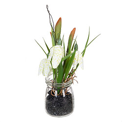 BigBuy Home Plante décorative Polyester Polyéthylène Fer 7 x 7 x 20 cm