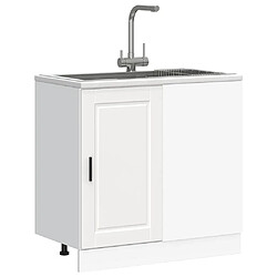 Avis vidaXL Armoire de cuisine Porto blanc bois d'ingénierie