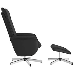 Avis vidaXL Fauteuil inclinable avec repose-pied noir similicuir