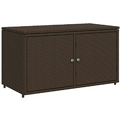 vidaXL Armoire de rangement jardin marron 110x55x60,5cm résine tressée