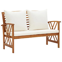 Maison Chic Salon de jardin 4 pcs + coussins - Mobilier/Meubles de jardin - Table et chaises d'extérieur Bois d'acacia solide -MN77108 pas cher