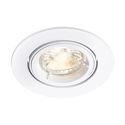 Saxby Downlight inclinable encastré blanc mat, GU10