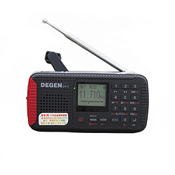 Universal Sports en plein air d'urgence portable sans fil Bluetooth carte audio haut-parleur radio avec réveil peut être d'urgence | radio horloge | radio