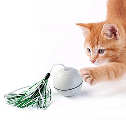 Wewoo Jouet pour drôle de chat de boule d'instantané de LED rechargeable par USB blanc