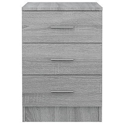 Avis vidaXL Table de chevet Sonoma gris 38x35x56 cm Bois d'ingénierie