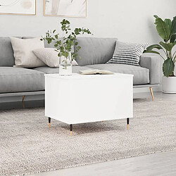 Maison Chic Tabls basse,Table Console pour salon Blanc 60x44,5x45 cm Bois d'ingénierie -MN73433