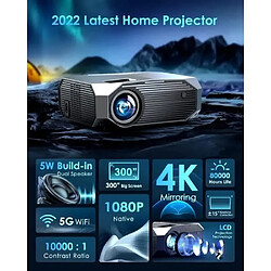 Avis KILISKY Videoprojecteur Wifi Bluetooth 4K,16000 Lumens,Full HD Native 1080P,WiFi Bluetooth5.1 Vidéoprojecteur,Home Cinéma